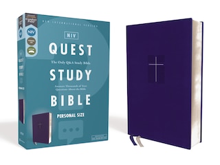 Front cover_NIV, Quest Study Bible, Personal Size, Leathersoft, Blue, Comfort Print
