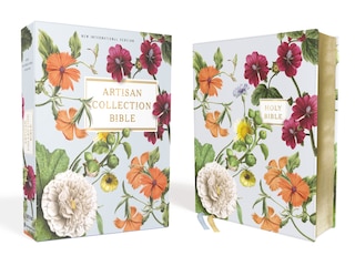 Front cover_Niv, Artisan Collection Bible, Leathersoft, Blue Floral, Red Letter, Comfort Print