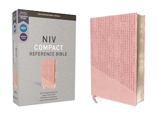 Front cover_Niv, Reference Bible, Compact, Leathersoft, Pink, Red Letter, Comfort Print