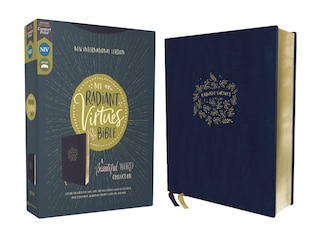 Front cover_Niv, Radiant Virtues Bible: A Beautiful Word Collection, Leathersoft, Navy, Red Letter, Comfort Print