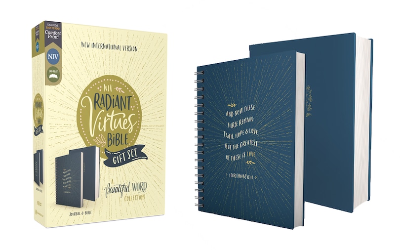 Front cover_Niv, Radiant Virtues Bible: A Beautiful Word Collection, Hardcover Bible And Journal Gift Set, Red Letter, Comfort Print