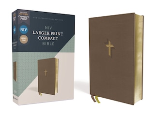 Couverture_Niv, Larger Print Compact Bible, Leathersoft, Brown, Red Letter, Comfort Print