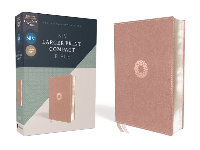 Front cover_Niv, Larger Print Compact Bible, Leathersoft, Pink, Red Letter, Comfort Print