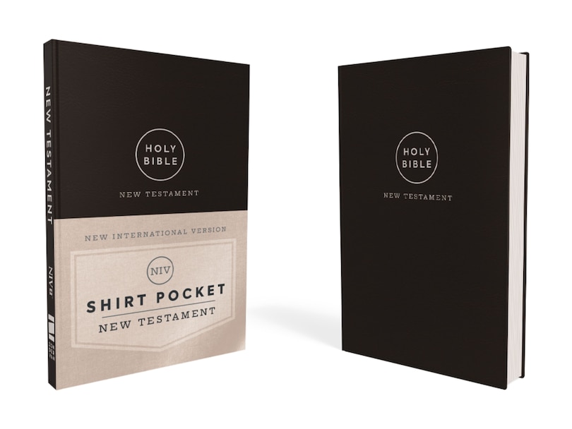 Front cover_Niv, Shirt Pocket New Testament, Leathersoft, Black, Comfort Print