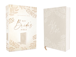 Front cover_Niv, Bride's Bible, Cloth Over Board, Cream, Red Letter, Comfort Print