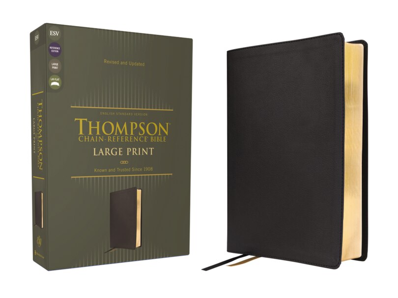 Front cover_ESV, Thompson Chain-Reference Bible, Large Print, Leathersoft, Black, Red Letter