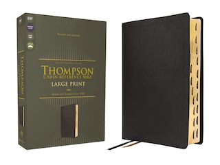 Front cover_ESV, Thompson Chain-Reference Bible, Large Print, Leathersoft, Black, Red Letter, Thumb Indexed