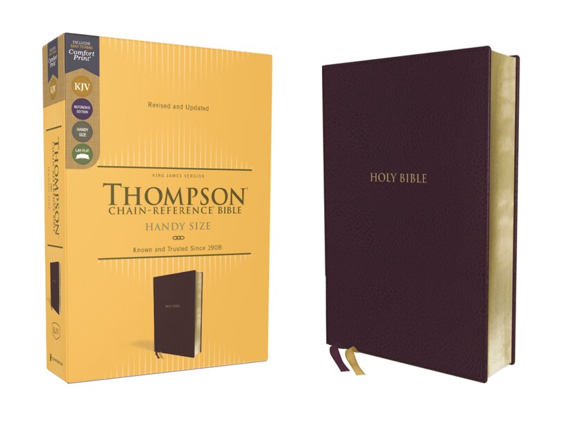 Front cover_Kjv, Thompson Chain-reference Bible, Handy Size, Leathersoft, Burgundy, Red Letter, Comfort Print