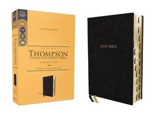 Front cover_Kjv, Thompson Chain-reference Bible, Handy Size, European Bonded Leather, Black, Red Letter, Thumb Indexed, Comfort Print
