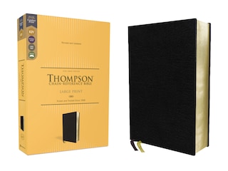 Front cover_KJV, Thompson Chain-Reference Bible, Large Print, Bonded Leather, Black, Red Letter, Comfort Print
