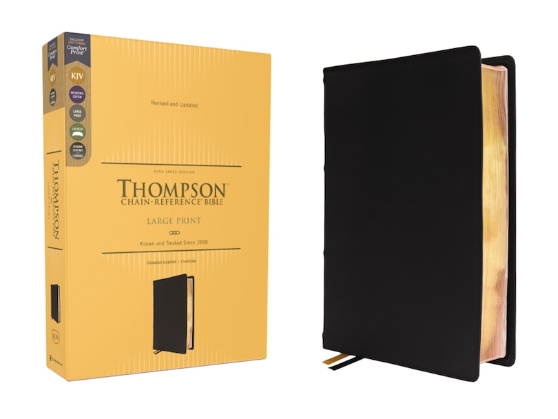 Couverture_KJV, Thompson Chain-Reference Bible, Large Print, Genuine Leather, Cowhide, Black, Red Letter, Comfort Print