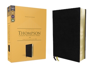 Couverture_Kjv, Thompson Chain-reference Bible, European Bonded Leather, Black, Red Letter, Comfort Print