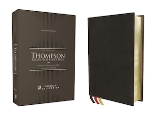Front cover_Kjv, Thompson Chain-reference Bible, Premium Goatskin Leather, Black, Premier Collection, Art Gilded Edges, Black Letter, Comfort Print
