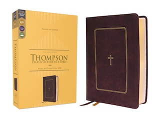 Couverture_Kjv, Thompson Chain-reference Bible, Leathersoft, Burgundy, Red Letter, Comfort Print