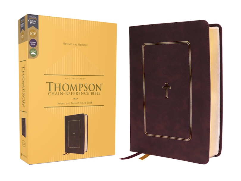 Couverture_Kjv, Thompson Chain-reference Bible, Leathersoft, Burgundy, Red Letter, Comfort Print