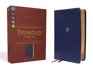 Front cover_NKJV, Thompson Chain-Reference Bible, Handy Size, Leathersoft, Navy, Red Letter, Comfort Print