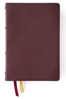 Front cover_NKJV, Thompson Chain-Reference Bible, Large Print, Genuine Leather, Cowhide, Burgundy, Red Letter, Comfort Print