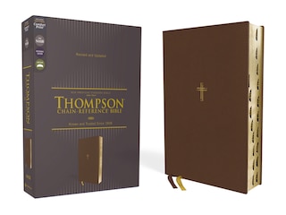 Front cover_NASB, Thompson Chain-Reference Bible, Leathersoft, Brown, 1995 Text, Red Letter, Thumb Indexed, Comfort Print