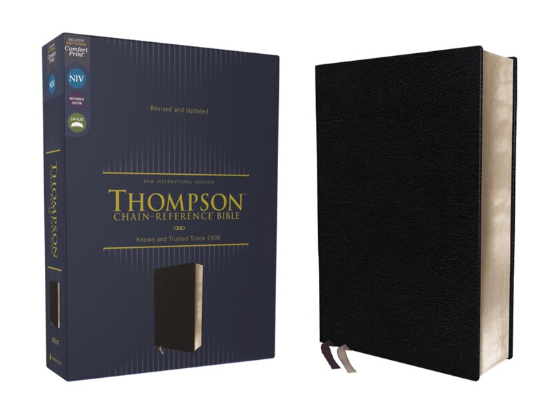 Front cover_Niv, Thompson Chain-reference Bible, European Bonded Leather, Black, Red Letter, Comfort Print