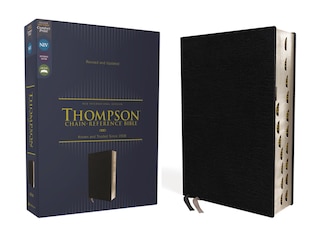 Front cover_Niv, Thompson Chain-reference Bible, European Bonded Leather, Black, Thumb Indexed, Red Letter, Comfort Print