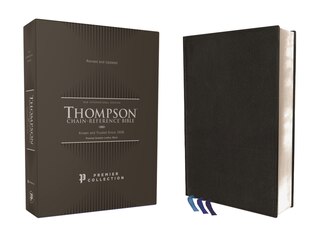 Couverture_Niv, Thompson Chain-reference Bible, Premium Goatskin Leather, Black, Premier Collection, Black Letter, Art Gilded Edges, Comfort Print