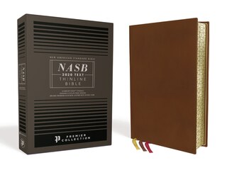 Couverture_Nasb, Thinline Bible, Premium Goatskin Leather, Brown, Premier Collection, Black Letter, Gauffered Edges, 2020 Text, Comfort Print