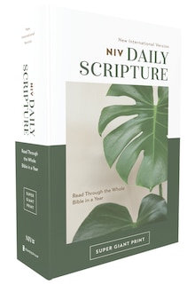 Front cover_NIV, Daily Scripture, Super Giant Print, Paperback, White/Green, Comfort Print