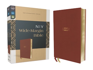 Front cover_NIV, Wide Margin Bible (A Bible that Welcomes Note-Taking), Leathersoft, Brown, Red Letter, Comfort Print