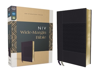 Front cover_NIV, Wide Margin Bible (A Bible that Welcomes Note-Taking), Leathersoft, Navy, Red Letter, Comfort Print