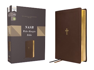 Couverture_NASB, Wide Margin Bible, Leathersoft, Brown, Red Letter, 1995 Text, Comfort Print