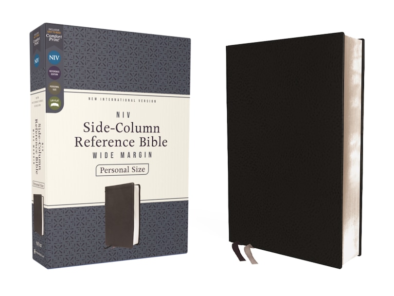 Couverture_NIV, Side-Column Reference Bible (Deep Study at a Portable Size), Personal Size, Leathersoft, Black, Comfort Print