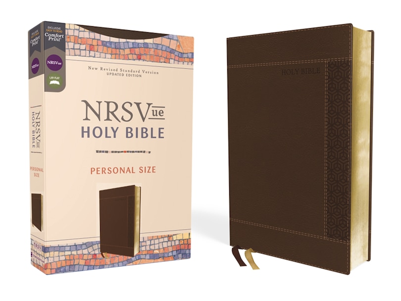 Nrsvue, Holy Bible, Personal Size, Leathersoft, Brown, Comfort Print