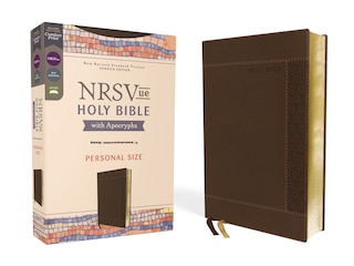 Front cover_Nrsvue, Holy Bible With Apocrypha, Personal Size, Leathersoft, Brown, Comfort Print