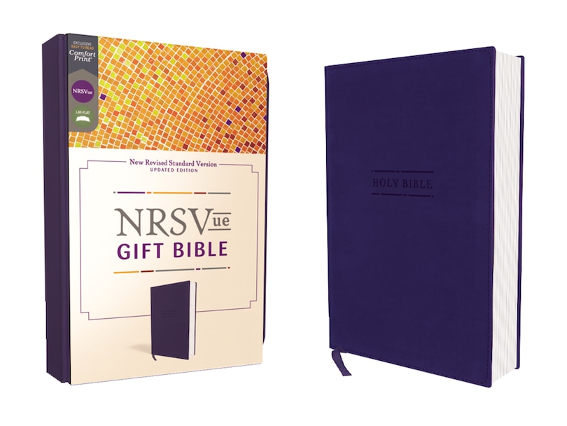 Front cover_NRSVue, Gift Bible, Leathersoft, Blue, Comfort Print