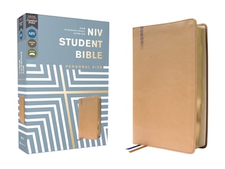 Front cover_NIV, Student Bible, Personal Size, Leathersoft, Tan, Comfort Print