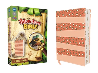 Couverture_Niv, Adventure Bible, Leathersoft, Coral, Full Color, Thumb Indexed Tabs