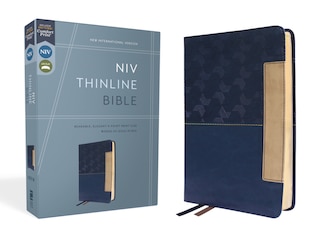 Couverture_Niv, Thinline Bible, Leathersoft, Blue, Red Letter, Comfort Print