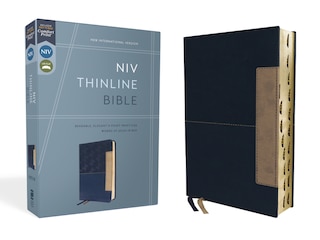 Couverture_Niv, Thinline Bible, Leathersoft, Blue, Red Letter, Thumb Indexed, Comfort Print