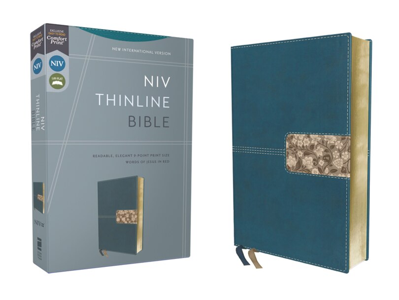 Front cover_Niv, Thinline Bible, Leathersoft, Teal, Red Letter, Comfort Print