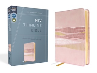Front cover_Niv, Thinline Bible, Leathersoft, Pink, Red Letter, Comfort Print