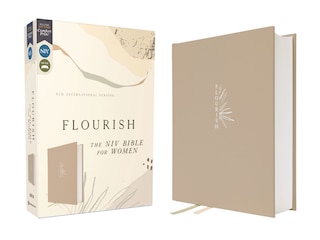 Front cover_Flourish: The NIV Bible for Women, Cloth over Board, Cream, Comfort Print