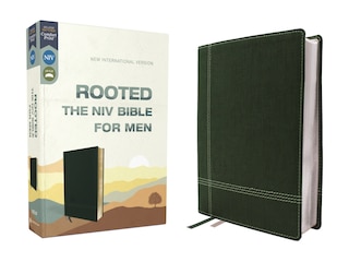 Couverture_Rooted: The NIV Bible for Men, Leathersoft, Green, Comfort Print