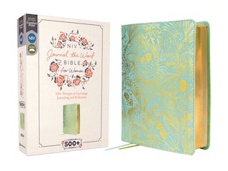 Couverture_NIV, Journal the Word Bible for Women (Perfect for Note-Taking), Leathersoft, Teal, Red Letter, Comfort Print