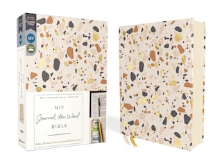 Front cover_NIV, Journal the Word Bible (Perfect for Note-Taking), Cloth over Board, Cream, Red Letter, Comfort Print