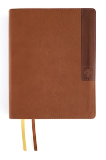 Front cover_NIV, Journal the Word Bible (Perfect for Note-Taking), Large Print, Leathersoft, Brown, Red Letter, Comfort Print