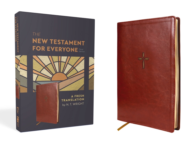 Front cover_The New Testament for Everyone, Third Edition, Leathersoft, Brown