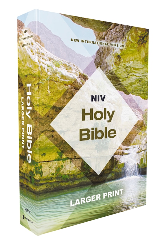 Front cover_NIV, Holy Bible, Larger Print, Economy Edition, Paperback, Teal/Tan, Comfort Print