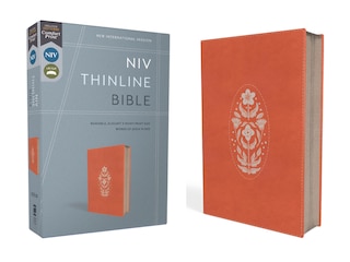 Front cover_NIV, Thinline Bible, Leathersoft, Coral, Zippered, Red Letter, Comfort Print