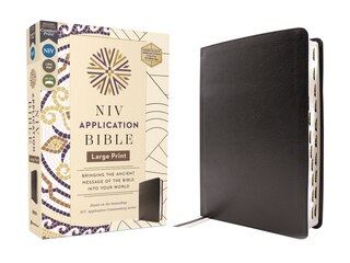 Couverture_NIV Application Bible, Large Print, European Bonded Leather, Black, Red Letter, Indexed, Comfort Print