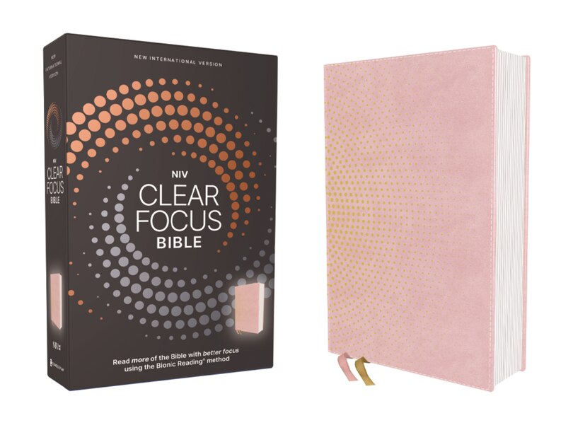 Front cover_NIV, Clear Focus Bible, Leathersoft, Pink